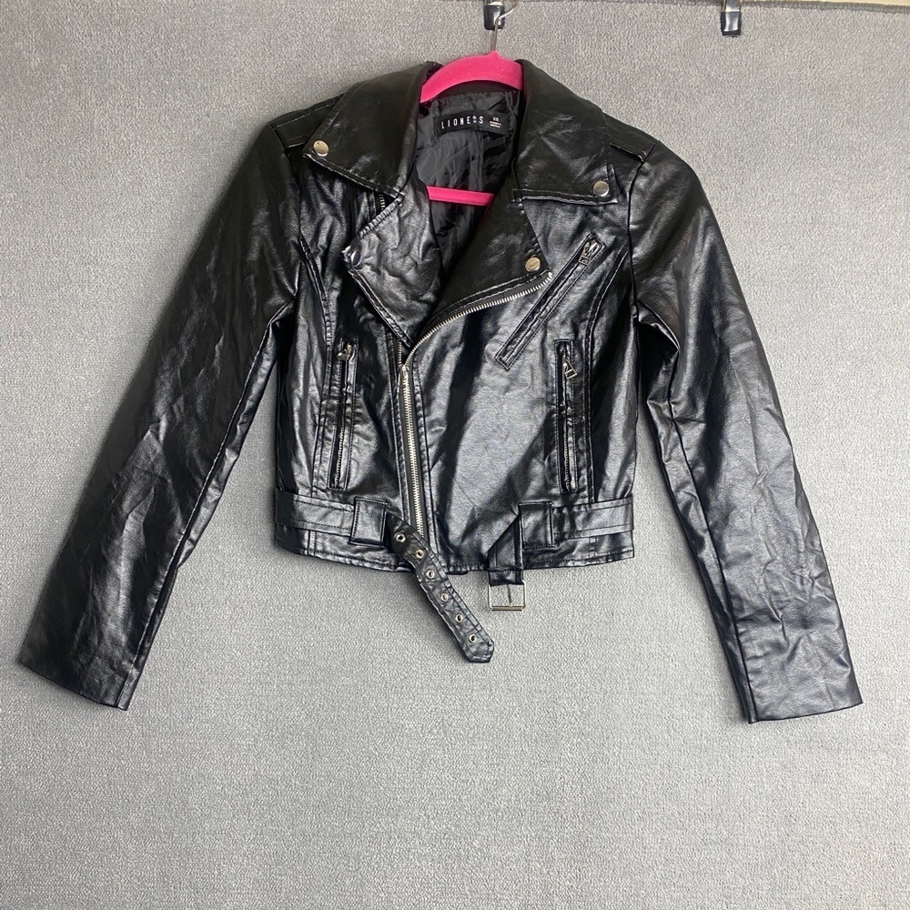Lioness faux leather moto jacket size XS - Picture 1 of 10